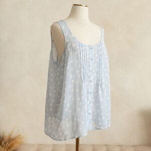 Torrid Light‎ Blue Floral Sleeveless Blouse size 0